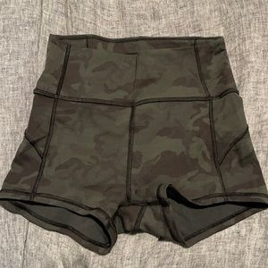 Lululemon Camo Spandex Shorts